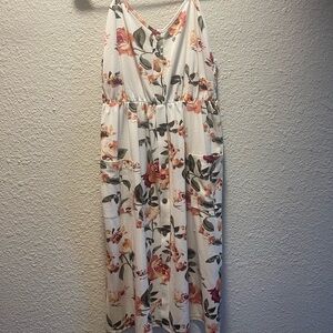 Floral Sleeveless Maxi Dress